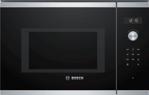 Bosch Serie 6 BFL554MS0, Kiinteä, Solo-mikroaaltouuni, 25 L, 900 W, Rotaatio, Kosketus, Musta, Ruostumaton teräs