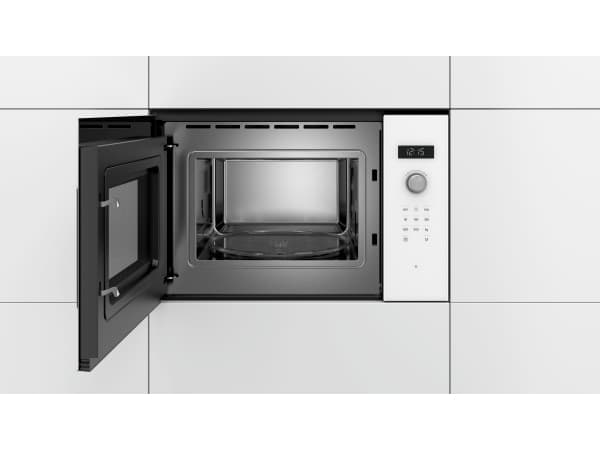 Bosch Serie 6 BFL554MW0, Kiinteä, Solo-mikroaaltouuni, 25 L, 900 W, Rotaatio, Kosketus, Valkoinen