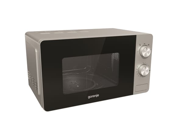 Gorenje MO17E1S, Hellan yläpuolelle, Solo-mikroaaltouuni, 17 L, 700 W, Rotaatio, Musta, Ruostumaton teräs
