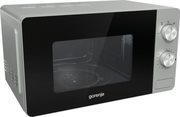 Gorenje MO17E1S, Hellan yläpuolelle, Solo-mikroaaltouuni, 17 L, 700 W, Rotaatio, Musta, Ruostumaton teräs
