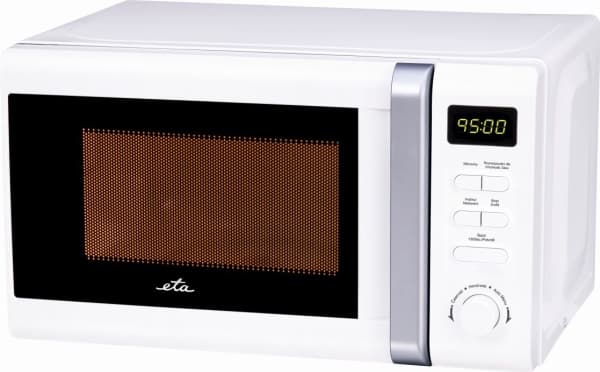 Eta 120890000, Benkeplate, 1200 W, Innebygd skjerm, Knapper, Rotasjon, Hvit
