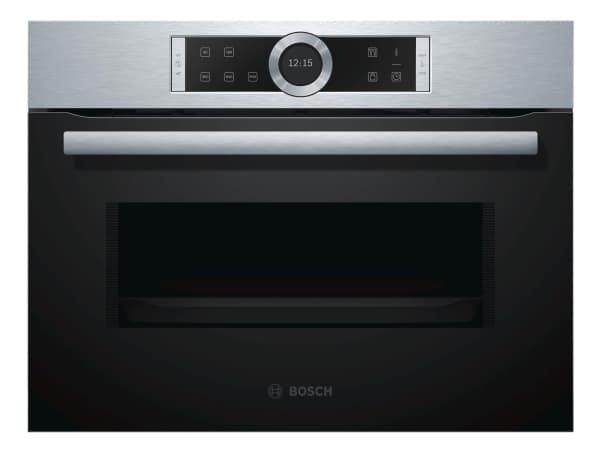 Bosch Serie 8 CFA634GS1, Kiinteä, 36 L, 900 W, Kosketus, Musta, Ruostumaton teräs, Alas