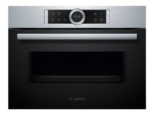 Bosch Serie 8 CFA634GS1, Kiinteä, 36 L, 900 W, Kosketus, Musta, Ruostumaton teräs, Alas