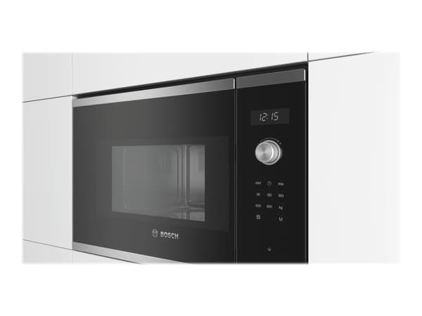 Bosch Serie 6 BFL524MS0 mikroaaltouuni Kiinteä Solo-mikroaaltouuni 20 L 800 W Musta, Ruostumaton teräs