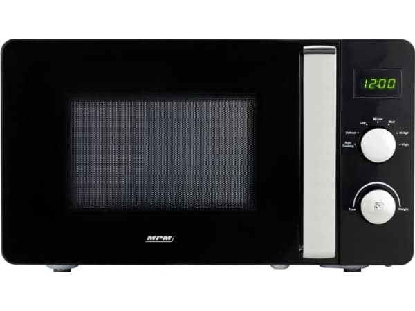 MPM 20-KMG-03, Benkeplate, Solo mikrobølge ovn, 700 W, Rotasjon, Svart, Svart
