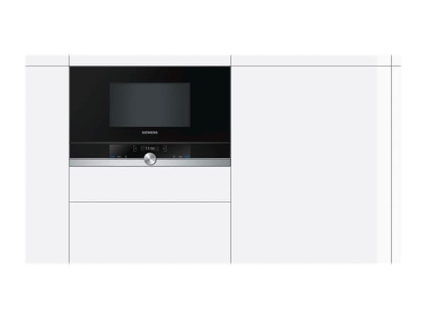 Siemens BF634LGS1 mikroaaltouuni Kiinteä 21 L 900 W Musta, Ruostumaton teräs
