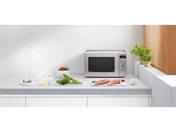 Panasonic NN-GD37, Bänkdiskmaskin, Kombinationsmikrovågsugn, 23 l, 1000 W, Inbyggd display, LED