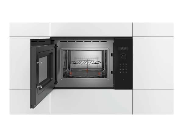 Bosch Serie 6 BEL554MB0, Kiinteä, Yhdistelmämikroaaltouuni, 25 L, 900 W, Kosketus, Musta, Ruostumaton teräs