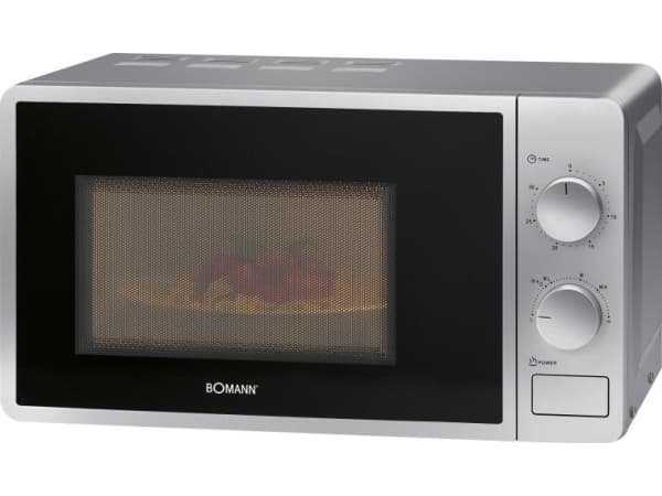Bomann MW 6014 CB, Bänkdiskmaskin, Enbart mikrovågsugn, 20 l, 700 W, Rotations-, Silver