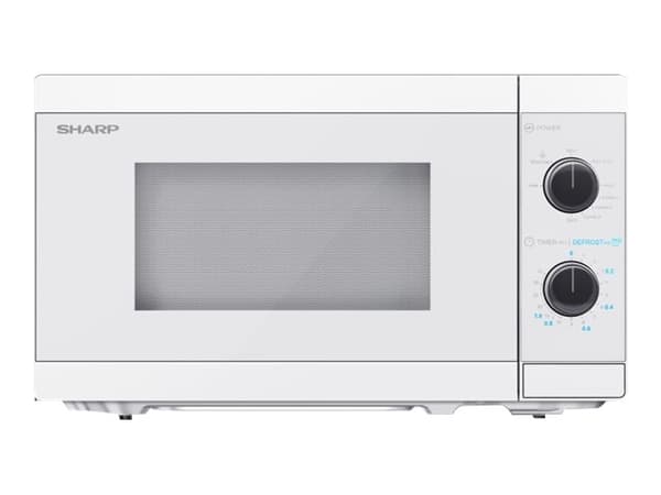 Sharp YC-MG01E-C, Pöytämalli, Grillimikroaaltouuni, 20 L, 800 W, Rotaatio, Valkoinen