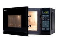 Sharp Home Appliances R-242 BKW, Pöytämalli, Solo-mikroaaltouuni, 20 L, 800 W, Painikkeet, Musta