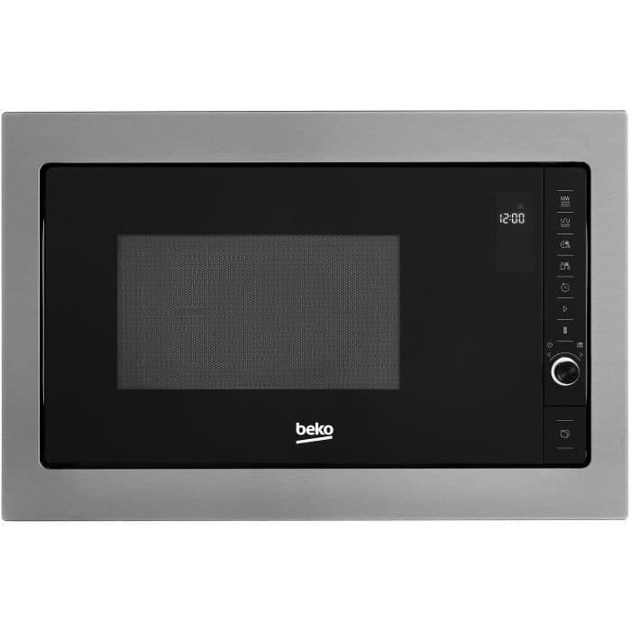 BEKO - MGB25332BG - Sisäänrakennettu mikroaaltouuni - 25L - 38 x 56 x50 - Ruostumaton teräs ja musta lasi