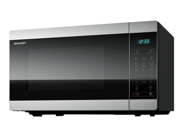 Sharp YC-MG81E-S - Mikrobølgeovn med grill - 28 liter - 900 W - sølv/svart