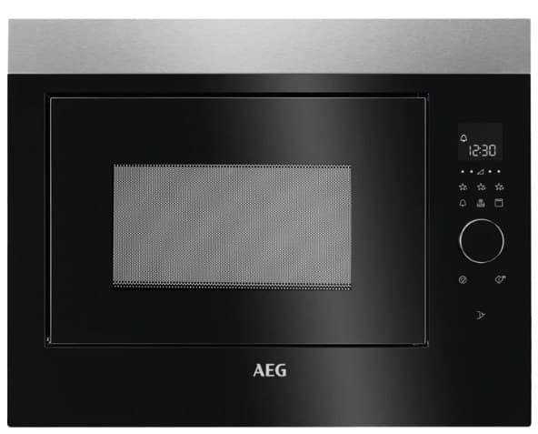 AEG MBE2658DEM, Kiinteä, Grillimikroaaltouuni, 900 W, Rotaatio, Kosketus, Musta, Ruostumaton teräs, 800 W