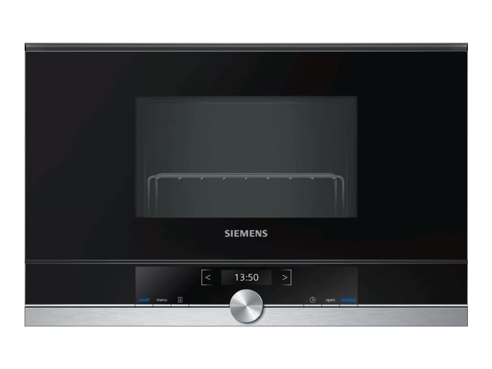 Siemens BE634LGS1 mikrovågsugn Inbyggd 21 l 900 W Svart, Silver