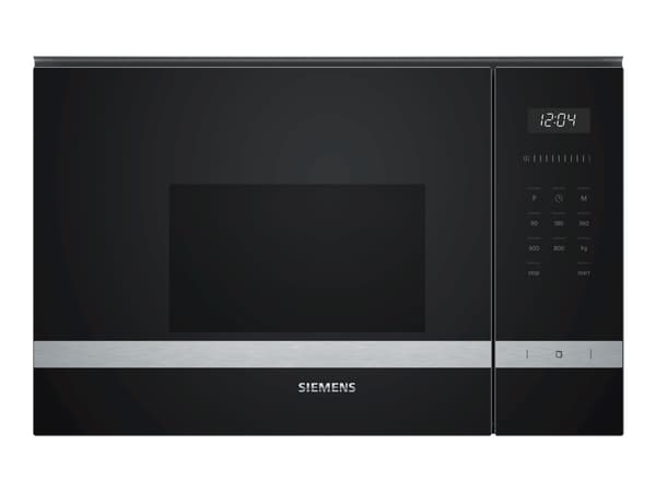 Siemens BF525LMS0 mikrobølgeovn Innebygget Solo mikrobølge ovn 20 l 800 W Sort, Rustfritt stål