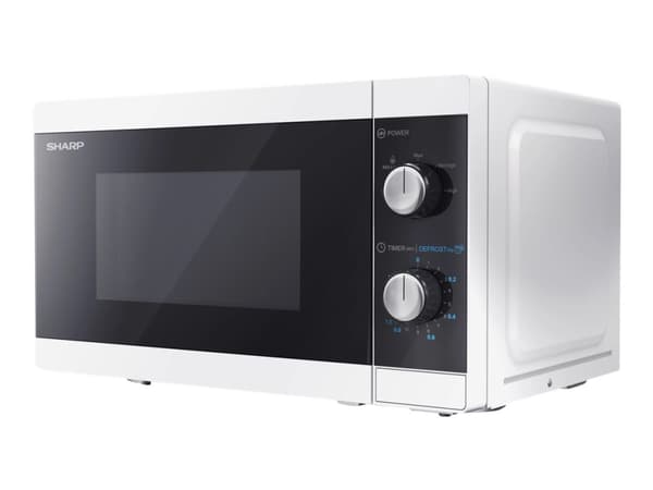 Sharp YC-MS01E-W, Pöytämalli, Solo-mikroaaltouuni, 20 L, 800 W, Rotaatio, Musta, Valkoinen