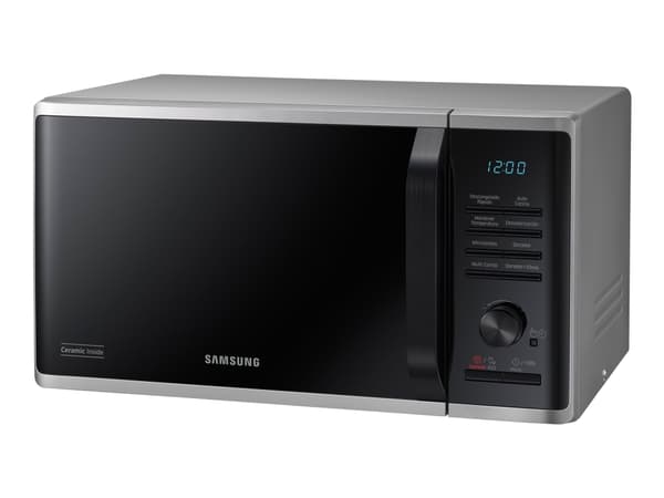 Samsung MG23K3515AS, Pöytämalli, Grillimikroaaltouuni, 23 L, 800 W, Painikkeet, Nuppi, Hopea