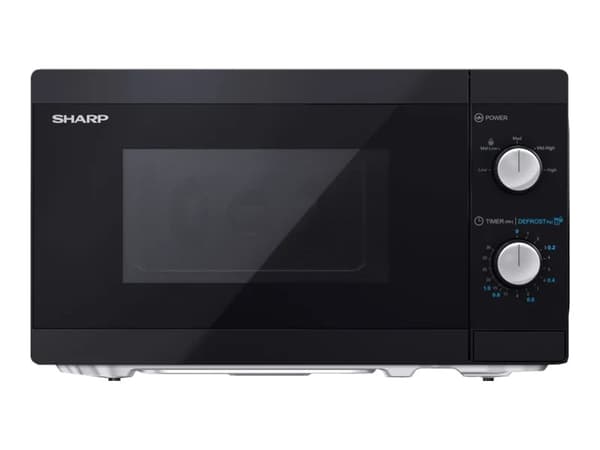 Sharp YC-MS01E-B, Pöytämalli, Solo-mikroaaltouuni, 20 L, 800 W, Rotaatio, Musta