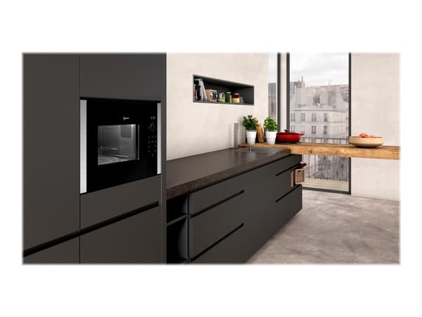 Neff N 50 Innebygget Solo mikrobølge ovn 25 l 900 W Sort, Rustfritt stål