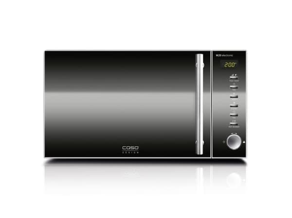 Caso M 20, Bänkdiskmaskin, Enbart mikrovågsugn, 20 l, 800 W, Knappar, Rotations-, Svart
