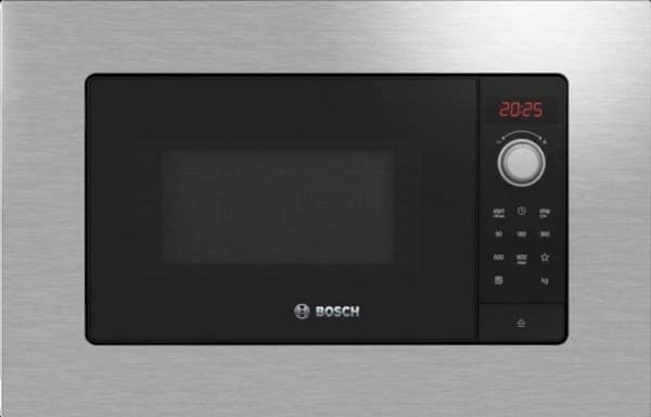 Bosch BFL623MS3, Kiinteä, Solo-mikroaaltouuni, 20 L, 800 W, Rotaatio, Kosketus, Ruostumaton teräs