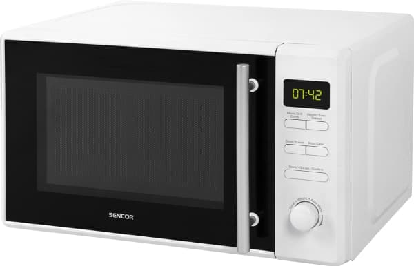 Sencor SMW 5220, Benkeplate, 20 l, 700 W, Knapper, Rotasjon, Hvit, 1000 W