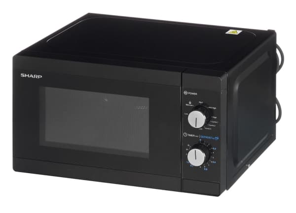 Sharp YC-MG01E-B, Bänkdiskmaskin, Kombinationsmikrovågsugn, 20 l, 800 W, Rotations-, Svart