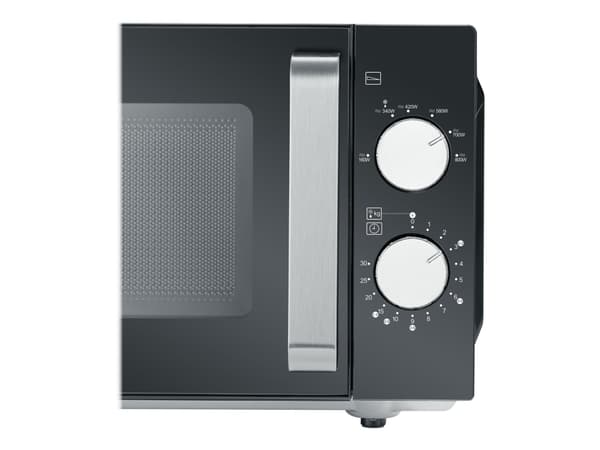 Severin MW 7761, Countertop, Solo microwave, 20 L, 800 W, Rotary, Black, Stainless steel