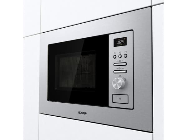 Gorenje BMI201AG1X, Kiinteä, Yhdistelmämikroaaltouuni, 20 L, 800 W, Painikkeet, Rotaatio, Ruostumaton teräs