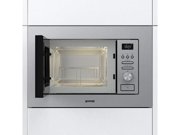 Gorenje BMI201AG1X, Kiinteä, Yhdistelmämikroaaltouuni, 20 L, 800 W, Painikkeet, Rotaatio, Ruostumaton teräs