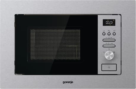 Gorenje BM201AG1X, Indbygget, Grill mikroovn, 20 L, 800 W, Knapper, Dreje, Rustfrit stål