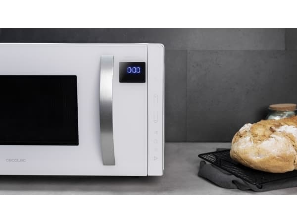 Cecotec GrandHeat 2300 Flatbed Touch, Benkeplate, Solo mikrobølge ovn, 23 l, 800 W, Berøringskontroll, Hvit