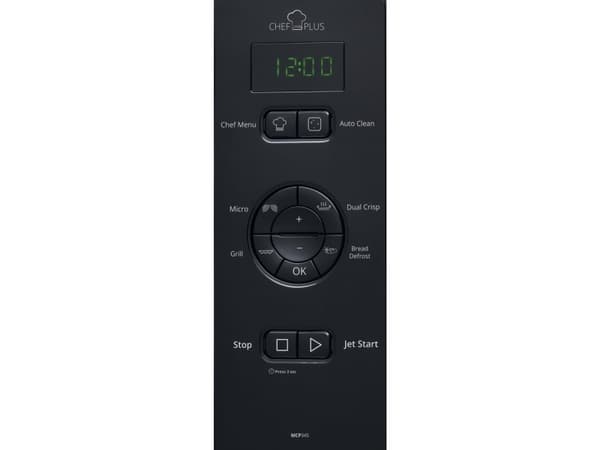 Whirlpool MCP 345 BL, Grill mikrobølge, 25 l, 800 W, Knapper, Sort