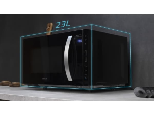 Cecotec GrandHeat 2300 Flatbed Touch, Benkeplate, Solo mikrobølge ovn, 23 l, 800 W, Innebygd skjerm, Berøringskontroll