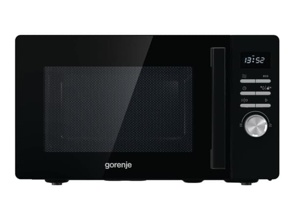 Gorenje MO23A3BH, Pöytämalli, Solo-mikroaaltouuni, 23 L, 800 W, Painikkeet, Musta