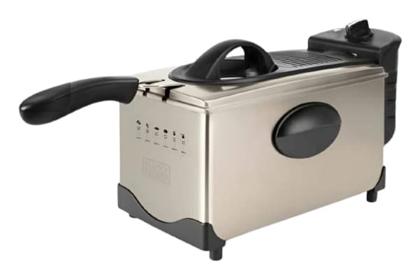 Black & Decker BXDF2100E, Frituregryde, 3 L, 0,8 kg, 130 °C, 190 °C, 6 person(er) Sort, Rustfritt stål