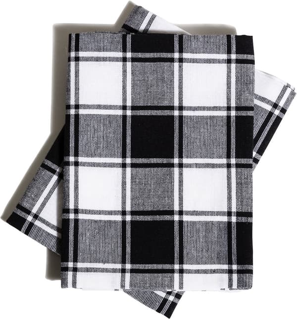 Queen Anne Kökshandduk 2-Pack Svart 45x65