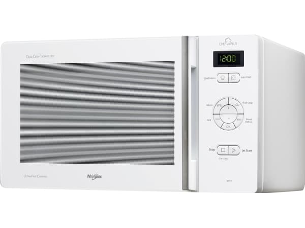 Whirlpool Chef Plus MCP 345 WH, Bänkdiskmaskin, Grillmikrovågsugn, 25 l, 800 W, Inbyggd display, Knappar