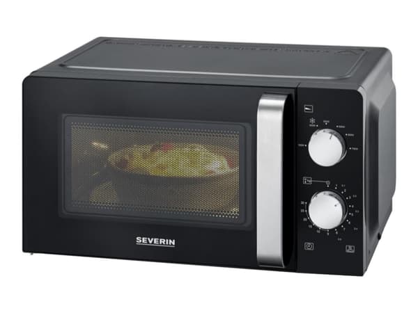 Severin MW 7886, Työtaso, Solo mikroaaltouuni, 17 L, 700 W, kääntyvä, musta