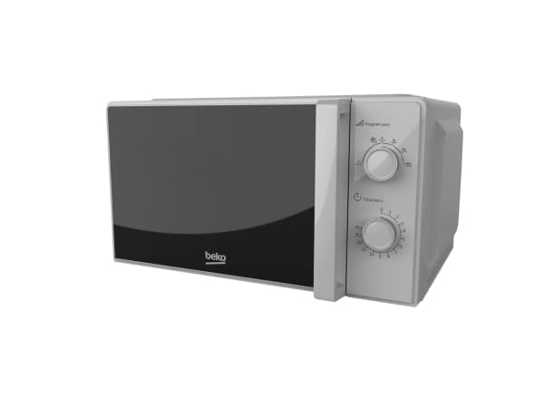 Beko MOC20100SFB, Pöytämalli, Solo-mikroaaltouuni, 20 L, 700 W, Nuppi, Hopea