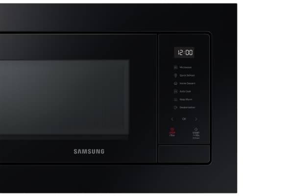 Samsung MS23A7318AK - Mikrovågsugn - inbyggd - 23 liter - 800 W - svart/svart glas