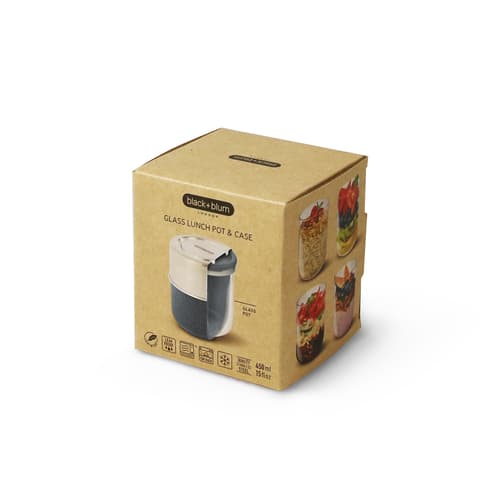 Black+Blum Lunsjboks i glass, 450 ml, Granite