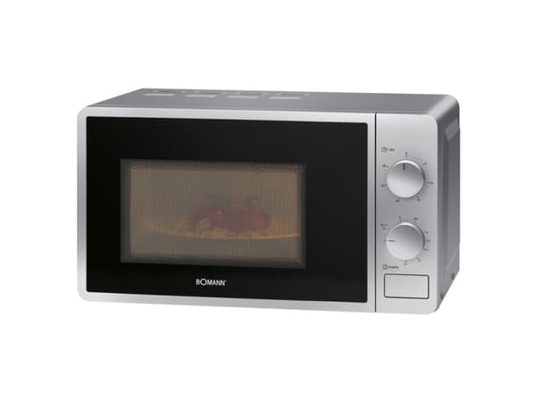 Bomann MWG 6015 CB - Mikrobølgeovn med grill - 20 liter - 700 W - sølv