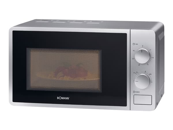 Bomann MWG 6015 CB - Mikrobølgeovn med grill - 20 liter - 700 W - sølv