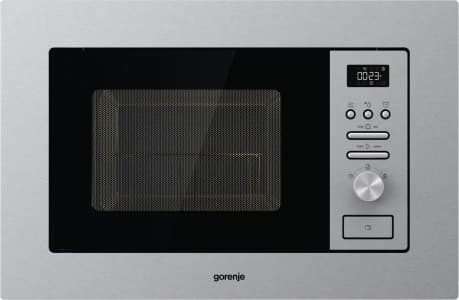 Gorenje BM201AG1X, Kiinteä, Grillimikroaaltouuni, 20 L, 800 W, Painikkeet, Rotaatio, Ruostumaton teräs
