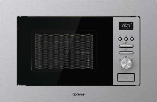 Gorenje BM201AG1X, Kiinteä, Grillimikroaaltouuni, 20 L, 800 W, Painikkeet, Rotaatio, Ruostumaton teräs