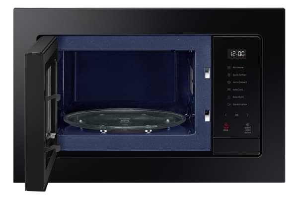 Samsung MS23A7318AK - Mikrovågsugn - inbyggd - 23 liter - 800 W - svart/svart glas