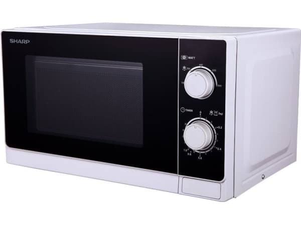 Sharp Home Appliances R-200(W)E, Benkeplate, 20 l, 800 W, Rotasjon, Hvit, 25,5 cm
