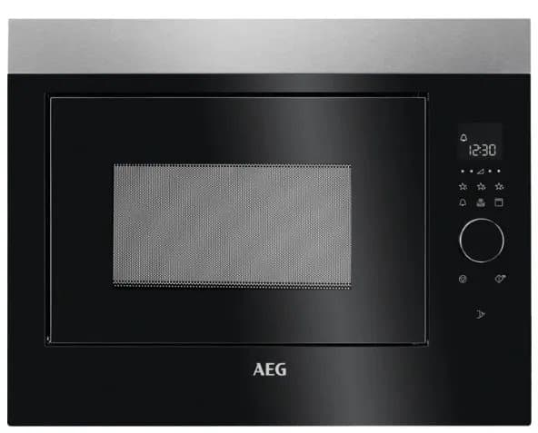 AEG MBE2658DEM, Kiinteä, Grillimikroaaltouuni, 900 W, Rotaatio, Kosketus, Musta, Ruostumaton teräs, 800 W